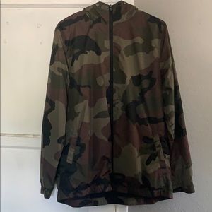 Green Camo Size Medium windbreaker.